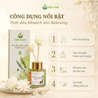Tinh dầu thơm phòng Relaxing Mộc Nam hương cam - quế - đinh hương thư giãn, khử mùi phòng