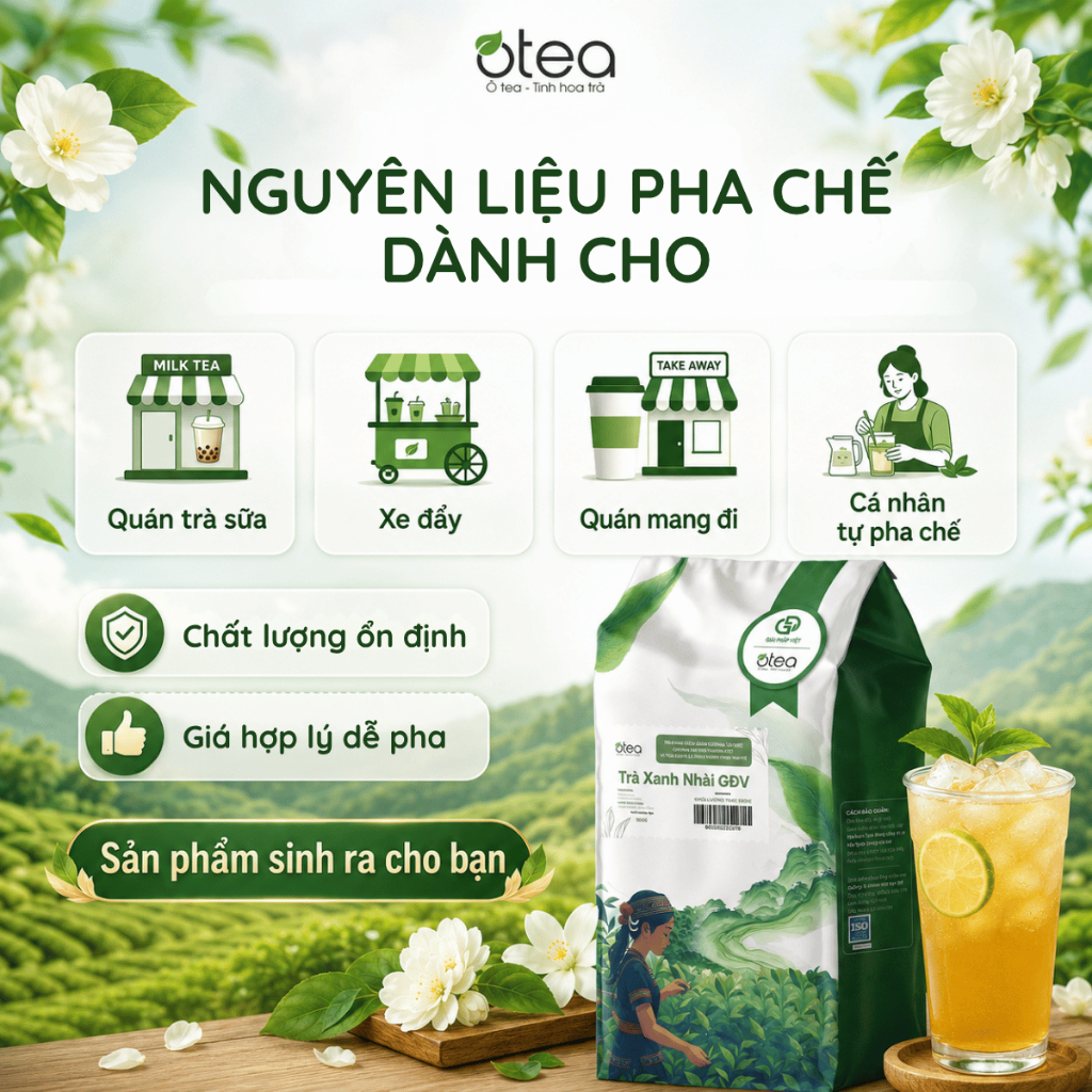 Ô long đào trắng otea 100g/500g trà ô long đào trắng hương hoa phức sữa dùng trong pha chế