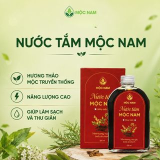 Nước tắm thảo dược mùi già Mộc Nam - Xông tắm thư giãn, tẩy uế, xả xui, sạch da & thơm lâu (250ml)