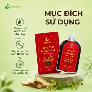 Nước tắm thảo dược mùi già Mộc Nam - Xông tắm thư giãn, tẩy uế, xả xui, sạch da & thơm lâu (250ml)