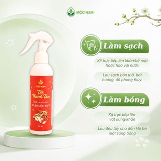 Nước lau bàn thờ thảo mộc Mộc Nam - Nước bao sái bàn thờ tết thành tâm, tẩy uế, an toàn (200ml)