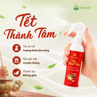 Nước lau bàn thờ thảo mộc Mộc Nam - Nước bao sái bàn thờ tết thành tâm, tẩy uế, an toàn (200ml)