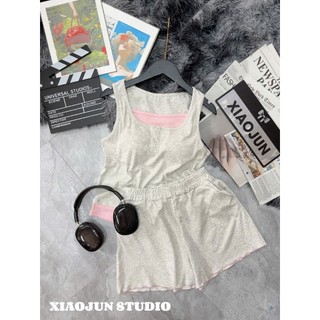 PHẠM THÙY SHOP: SET BỘ ÁO HAI DÂY PHỐI NGỰC MIX QUẦN SHORT ẢNH THẬT