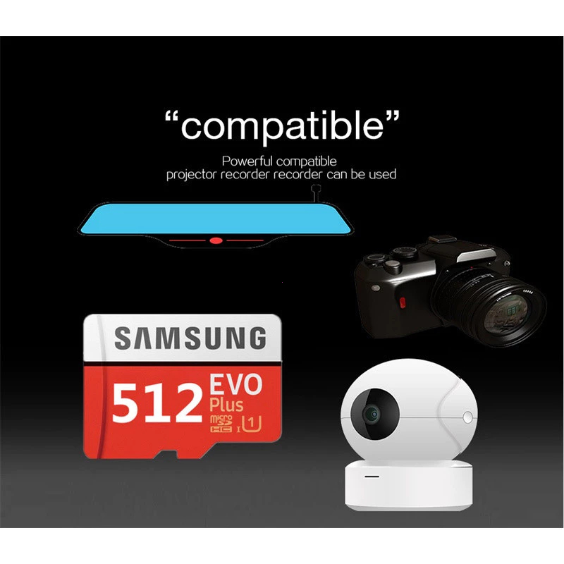 Samsung PRO PLUS EVO Micro SD thẻ nhớ 64 128 GB 256 512 1T Mini,với bộ chuyển đổi điện thoại di động