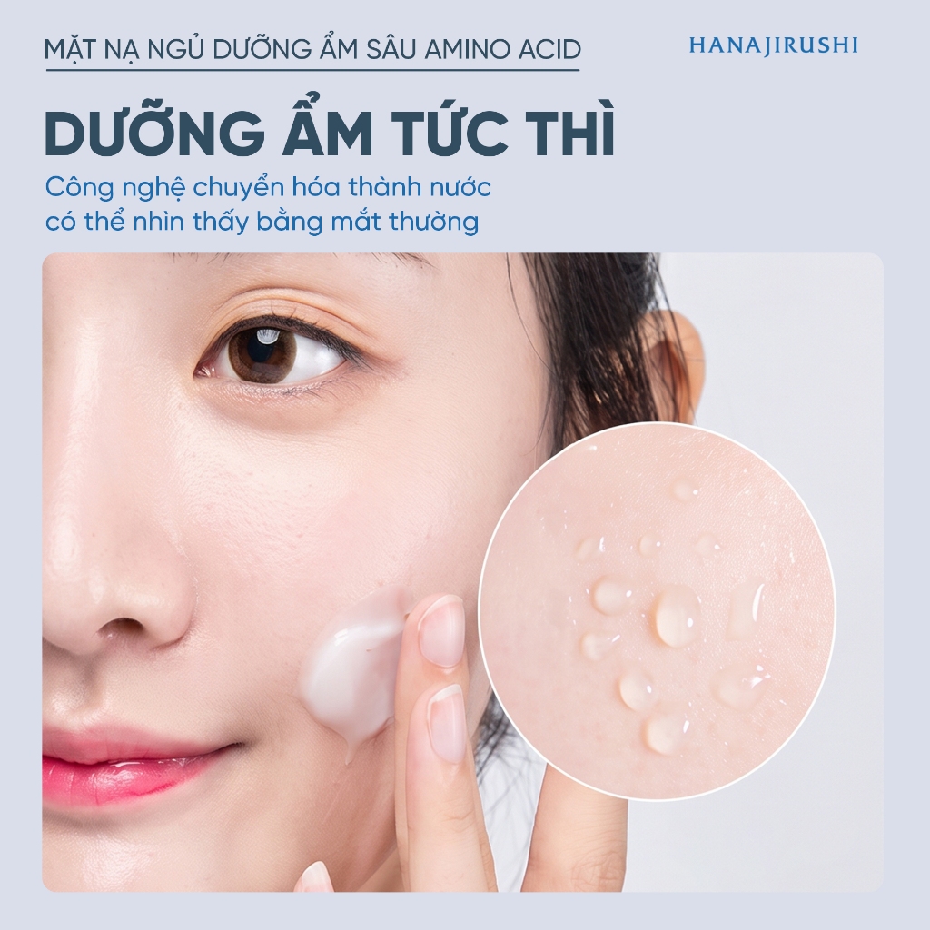 [Live KOL] Mặt Nạ Ngủ Hanajirushi Super Moisture Face Mask Dưỡng Ẩm Sâu, Hỗ Trợ Chống Lão Hóa