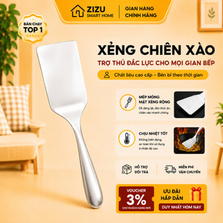Xẻng Chiên Xào Inox 304 – Inox Dày Dặn, Không Gỉ, Dùng Cho Bếp Gia Đình & Nhà Hàng
