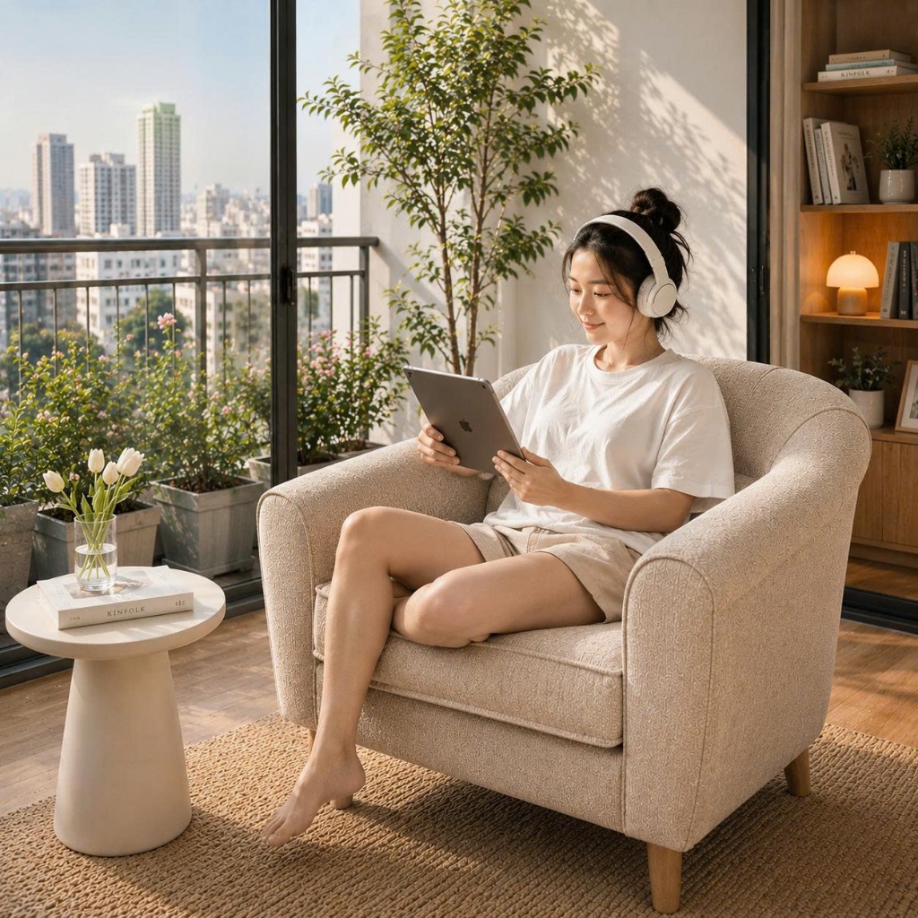 Ghế sofa đơn Geneve (Thegioisofa) ghế sofa decor phòng khách, ngồi thư giãn chất liệu nỉ êm mềm mại