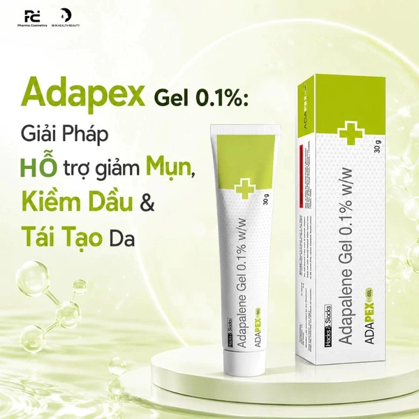 Kem Giảm Mụn Adapalene Gel USP 0.1% 30g Hỗ Trợ Giảm Mụn Mủ Mụn Bọc Chăm Sóc Da