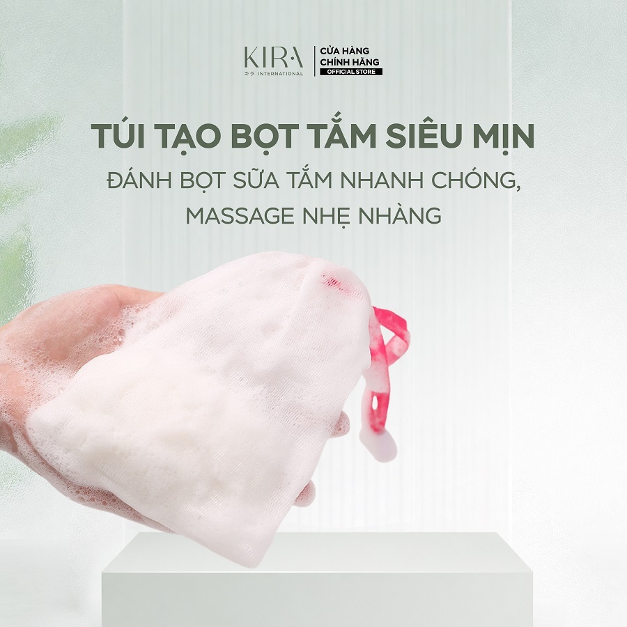 Túi tạo bọt tắm siêu mịn – Đánh bọt sữa tắm nhanh chóng, massage nhẹ nhàng, làm sạch toàn thân hiệu quả