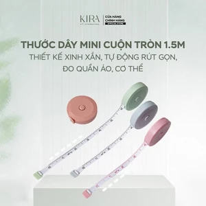Thước dây mini cuộn tròn 1.5m – Thiết kế xinh xắn, tự động rút gọn, đo quần áo, cơ thể, đồ vật cực tiện