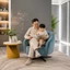 Ghế sofa xoay Jocelyn (Thegioisofa) ghế thư giãn cho phòng khách, phòng ngủ chất liệu nỉ nhung mềm