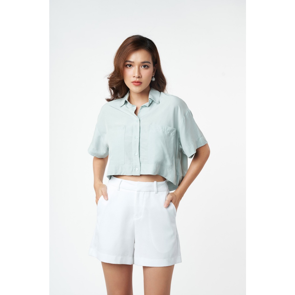 Áo Sơ Mi Nữ Croptop Tay Ngắn Vải Moda N&M NINOMAXX 2104117