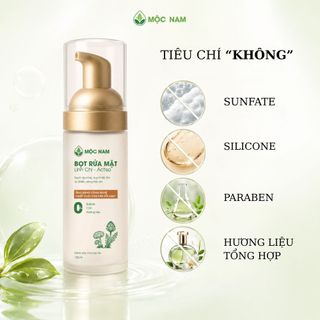 Sữa rửa mặt tạo bọt linh chi Actiso Mộc Nam - Làm sạch sâu, dịu nhẹ, duy trì độ ẩm tự nhiên (150ml)