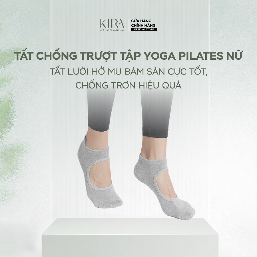 Tất Chống Trượt Tập Yoga Pilates Nữ Quai Ngang – Tất Lười Hở Mu Bám Sàn Cực Tốt, Chống Trơn Hiệu Quả