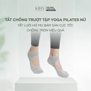 Tất Chống Trượt Tập Yoga Pilates Nữ Quai Ngang – Tất Lười Hở Mu Bám Sàn Cực Tốt, Chống Trơn Hiệu Quả