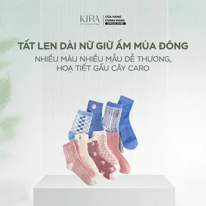 Tất Len Dài Nữ Giữ Ấm Mùa Đông – Nhiều Màu Nhiều Mẫu Dễ Thương, Họa Tiết Gấu Cây Caro