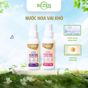 Xịt Xả Vải Khô Bezen 100ml Xịt Thơm Quần Áo Tinh Dầu Thơm Lưu Hương Làm Mềm Vải Khử Mùi Hôi Ẩm Mốc