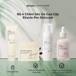 Bộ 4 Elravie Pro Chống Lão Hoá, Dưỡng Trắng & Săn Chắc Da (Balm, Toner, Glow, Firming Cream)