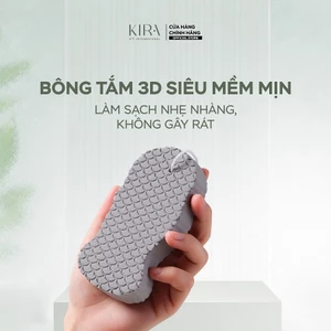 Bông tắm 3D siêu mềm mịn – Làm sạch nhẹ nhàng, không gây rát, phù hợp cho cả trẻ nhỏ & mẹ bầu
