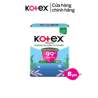 Combo 8 BVS Kotex Hàng Ngày Kháng Khuẩn Tự Nhiên 40M