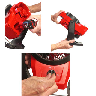 Quạt pin M12 AF Milwaukee có 3 cấp độ gió, hoạt động tới 16h, đầu quạt xoay 360 độ - Chính Hãng