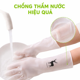 Găng Tay Cao Su Con Hươu Siêu Bền Dai Chống Ăn Mòn GD46 - Găng Tay Nhà Bếp Cao Su Con Hươu Siêu Dai