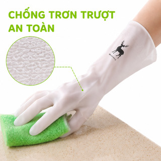 Găng Tay Cao Su Con Hươu Siêu Bền Dai Chống Ăn Mòn GD46 - Găng Tay Nhà Bếp Cao Su Con Hươu Siêu Dai