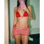 Set Bikini 3 Món Phối Quần Sọc Phong Cách Âu Mỹ