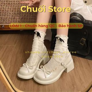 Giày lolita nữ da PU tổng hợp dệt vải đế cao su êm ái mềm mại thoải mái dễ chịu