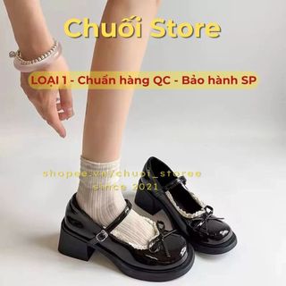 Giày lolita nữ da PU tổng hợp dệt vải đế cao su êm ái mềm mại thoải mái dễ chịu