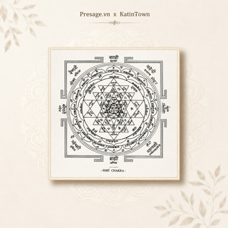 [Presage.vn] [Vuông 5cm] Set 8 Hoặc 15 Stickers Sri Yantra Sinh Tài - KHÁCH ĐỌC KỸ MIÊU TẢ GIÚP SỐP NHA Ạ