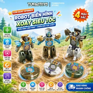 Đồ chơi fidget spinner robot con quay biến hình giảm căng thẳng nhựa abs an toàn cho trẻ em và người lớn, Turbotoys