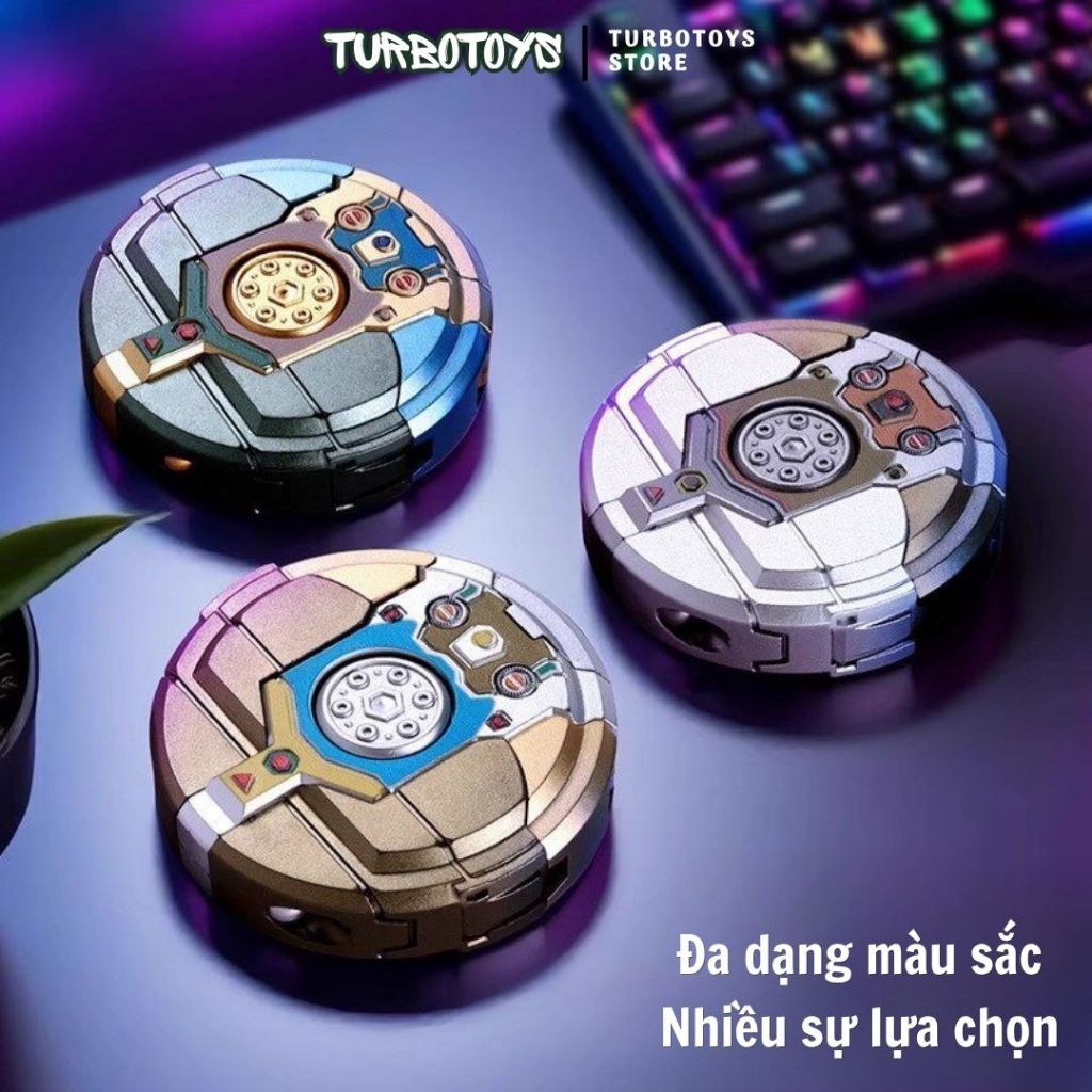 Đồ chơi fidget spinner robot con quay biến hình giảm căng thẳng nhựa abs an toàn cho trẻ em và người lớn, Turbotoys