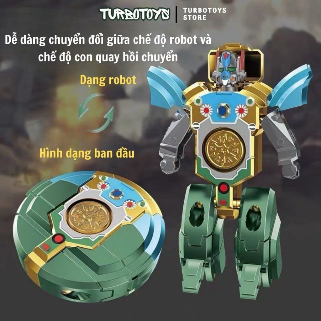 Đồ chơi fidget spinner robot con quay biến hình giảm căng thẳng nhựa abs an toàn cho trẻ em và người lớn, Turbotoys