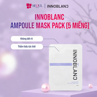 Innoblanc – Ampoule Mask Pack (Hộp/5 Miếng) | Mặt Nạ Cấp Ẩm, Làm Dịu Da, Chống Lão Hóa, Dưỡng Trắng