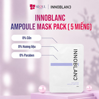 Innoblanc – Ampoule Mask Pack (Hộp/5 Miếng) | Mặt Nạ Cấp Ẩm, Làm Dịu Da, Chống Lão Hóa, Dưỡng Trắng