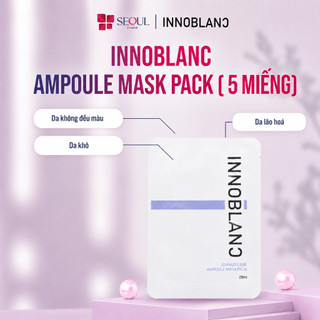 Innoblanc – Ampoule Mask Pack (Hộp/5 Miếng) | Mặt Nạ Cấp Ẩm, Làm Dịu Da, Chống Lão Hóa, Dưỡng Trắng