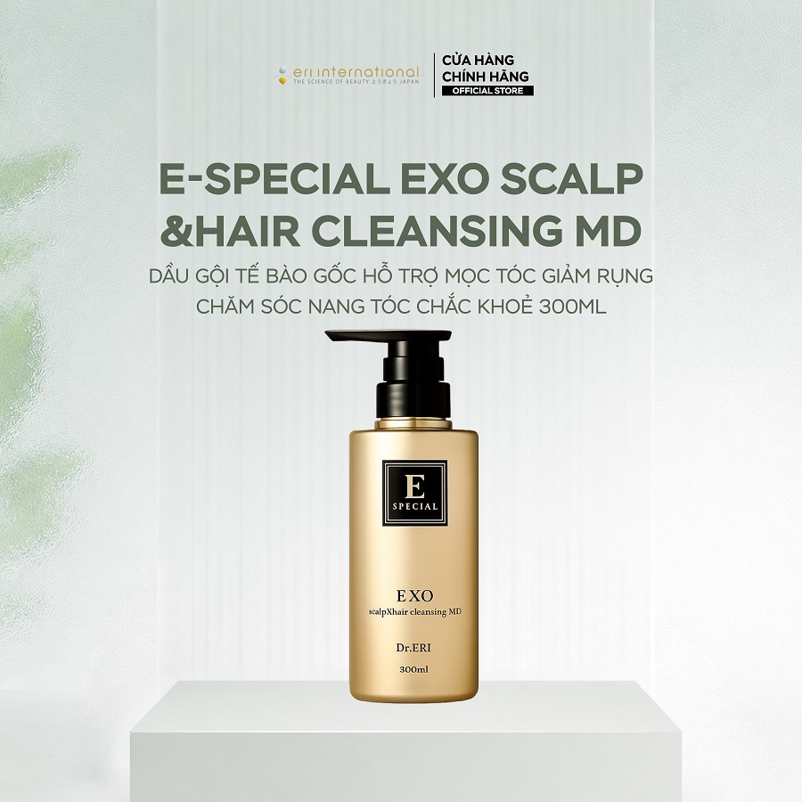 Dầu Gội Tế Bào Gốc E-SPECIAL EXO SCALP& HAIR CLEANSING MD Hỗ trợ Mọc Tóc Giảm Rụng Chăm Sóc Nang Tóc Chắc Khoẻ 300ml