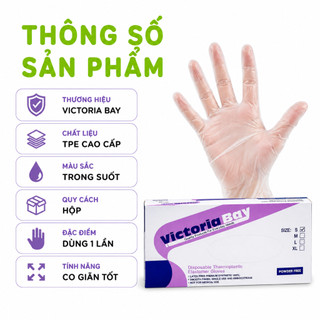 2 Hộp Găng Tay Làm Bếp Victoria Bay Nấu Ăn Siêu Dai GD49 - Găng Tay Nấu Ăn PTE Vitoria Bay Không Mùi