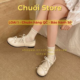Giày bệt nữ da PU tổng hợp dệt vải đế cao su cao cấp xinh xắn dễ thương êm ái