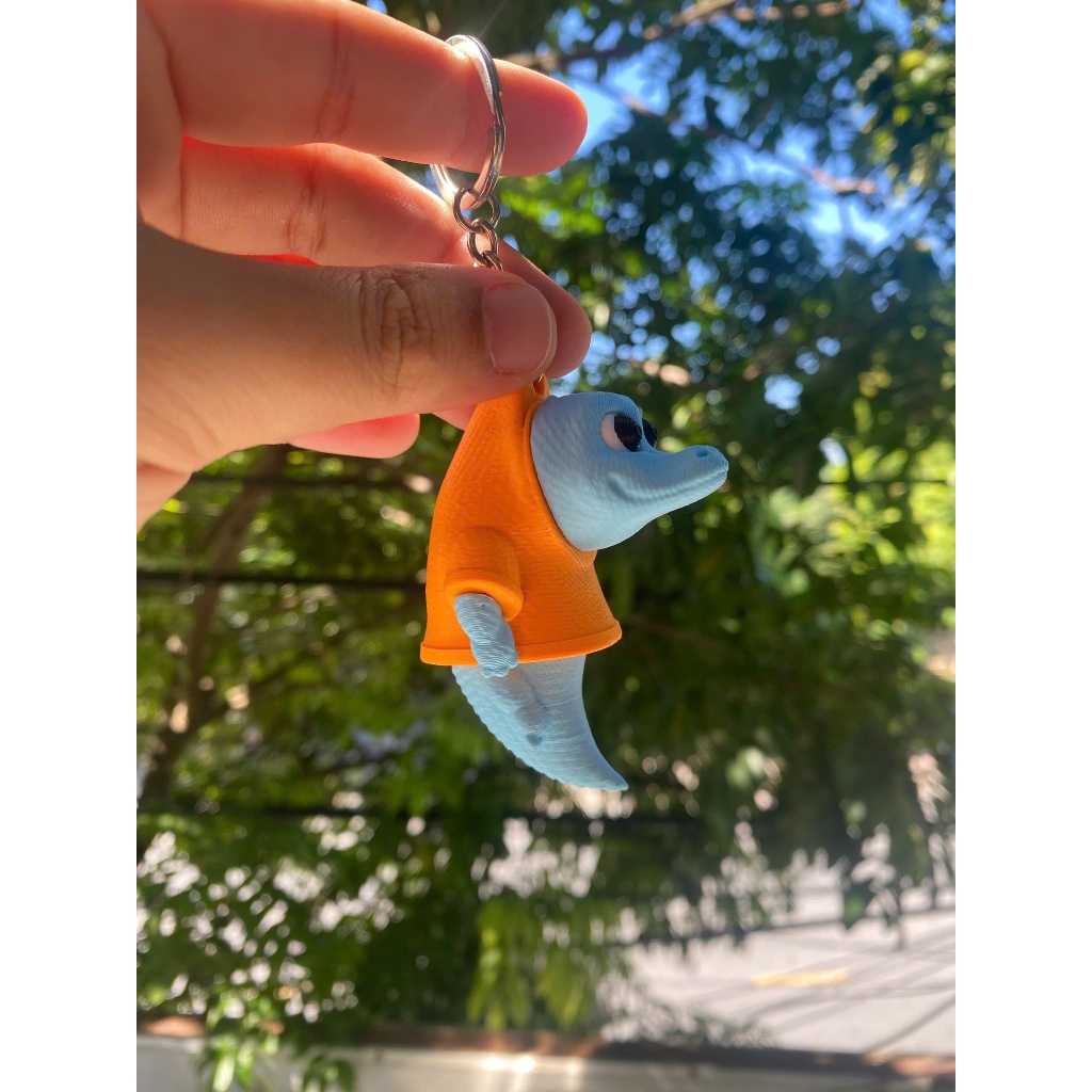 Móc Khóa Cá Sấu Cute In 3D PLA, Mô Hình Mini Đeo Balo Túi Xách, Quà Tặng Dễ Thương
