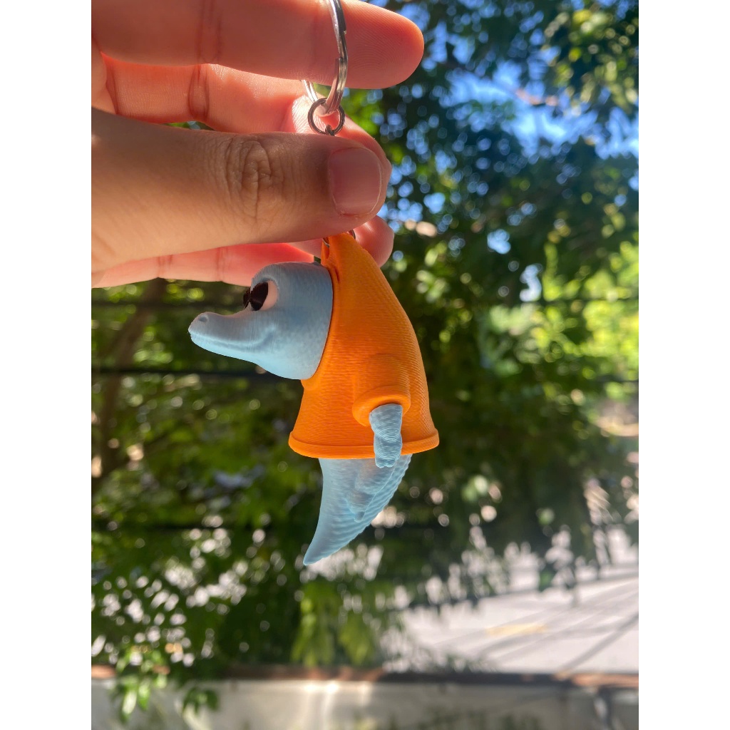Móc Khóa Cá Sấu Cute In 3D PLA, Mô Hình Mini Đeo Balo Túi Xách, Quà Tặng Dễ Thương