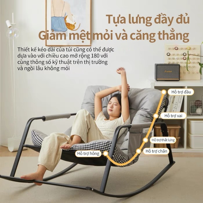 Ghế bập bênh đôi - ghế sofa - ghế lười có tựa lưng ghế bành ban công phòng khách | BigBuy360 - bigbuy360.vn
