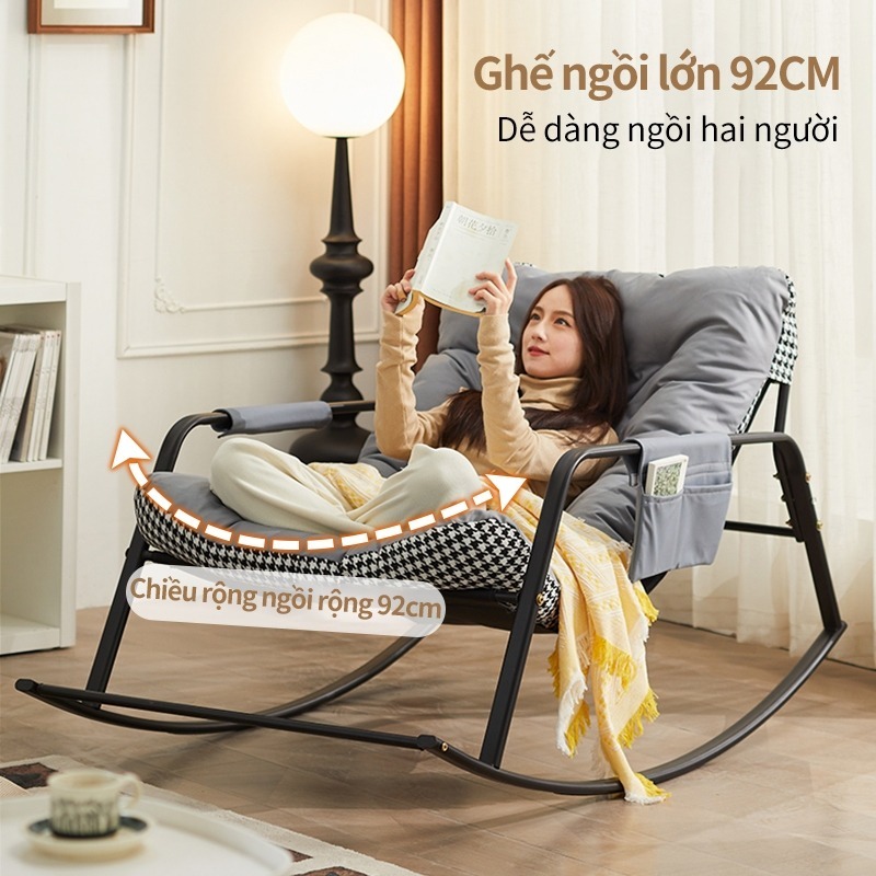 Ghế bập bênh đôi - ghế sofa - ghế lười có tựa lưng ghế bành ban công phòng khách | BigBuy360 - bigbuy360.vn