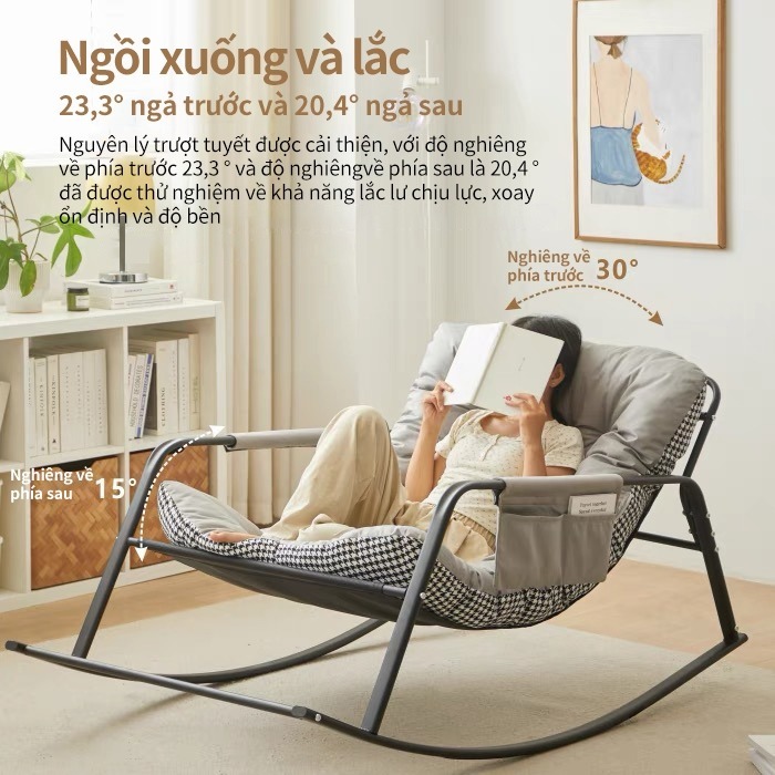 Ghế bập bênh đôi - ghế sofa - ghế lười có tựa lưng ghế bành ban công phòng khách | BigBuy360 - bigbuy360.vn