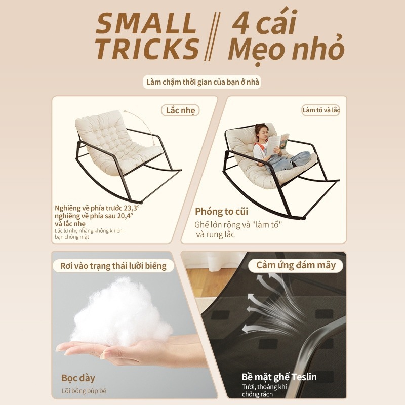 Ghế bập bênh đôi - ghế sofa - ghế lười có tựa lưng ghế bành ban công phòng khách | BigBuy360 - bigbuy360.vn
