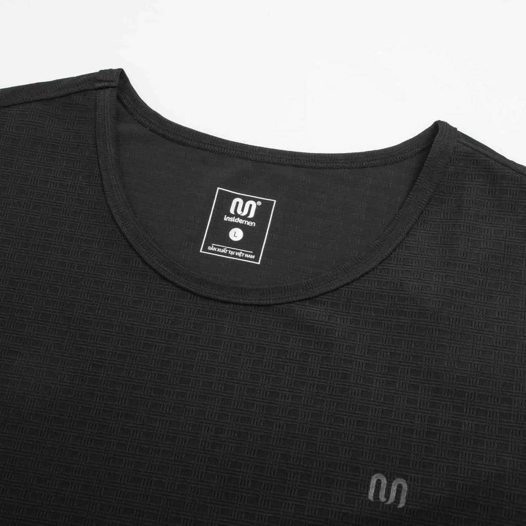 Áo Tanktop Nam Jacquard Insidemen vải thoáng khí co giãn phù hợp cho tập gym thể thao ITL125AS0