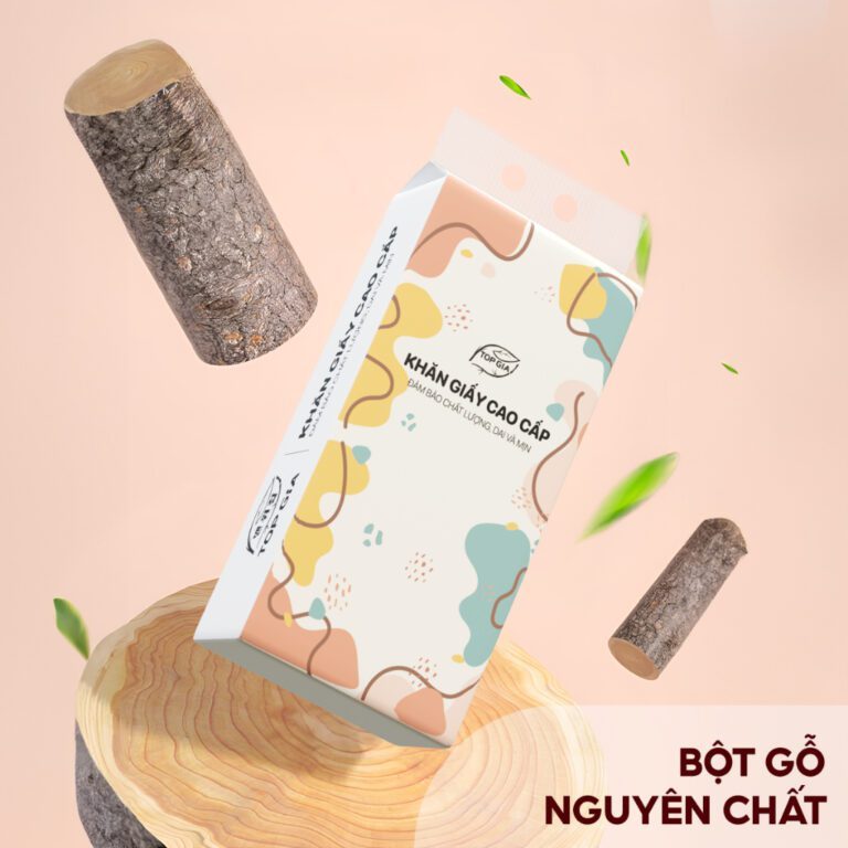 Giấy vệ sinh treo tường TopGia đa sắc đa năng từ bột giấy thiên nhiên, 1280tờ/4lớp