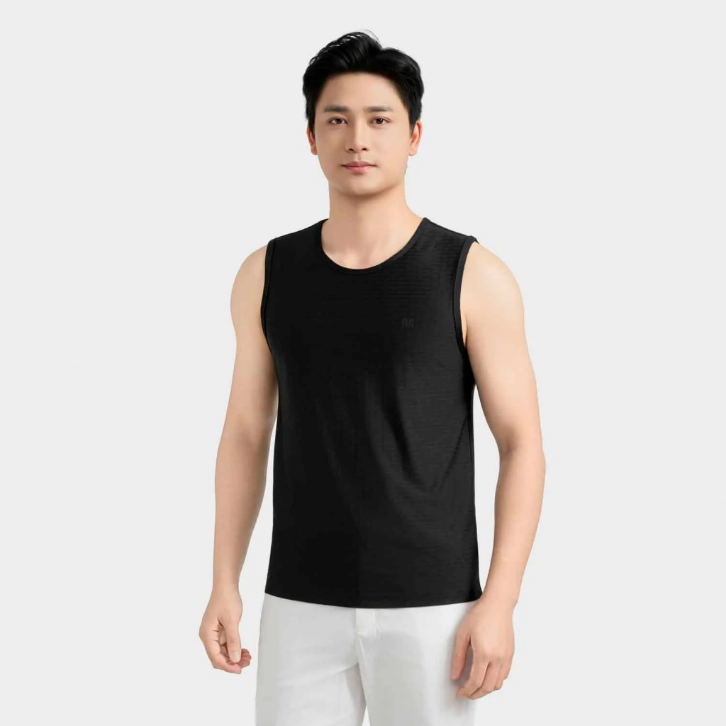 Áo Tanktop Nam Jacquard Insidemen vải thoáng khí co giãn phù hợp cho tập gym thể thao ITL125AS0