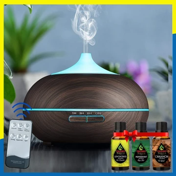 Combo Máy Xông Tinh Dầu Dung Tích Lớn, Tinh Dầu Tự Chọn. Xông Tinh Dầu Thơm Phòng Thư Giãn Đuổi Muỗi